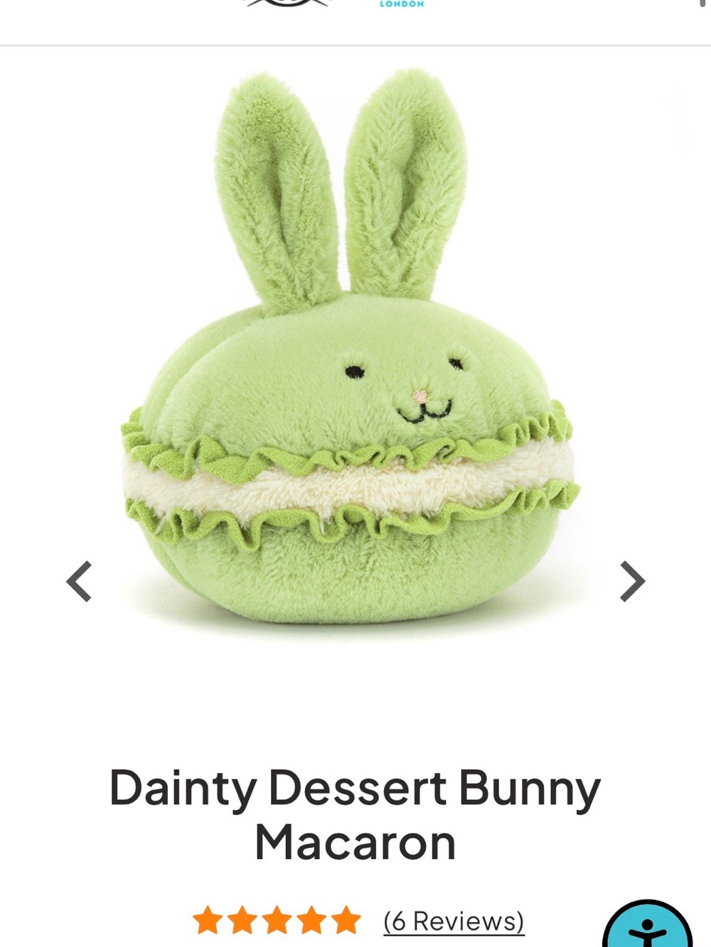 Jellycat I am dainty dessert bunny macaron - Picture 6 of 6
